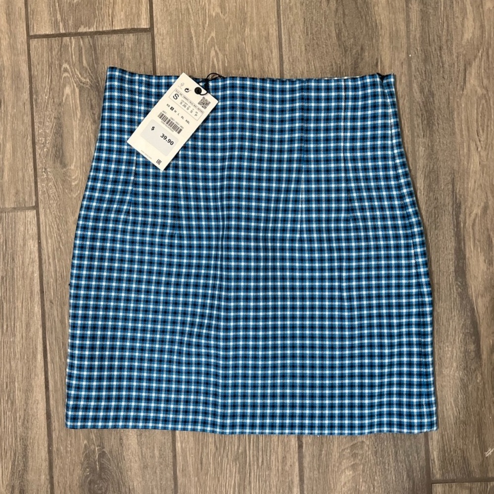 Zara Mini Skirt | Size small | Color blue and black plaid